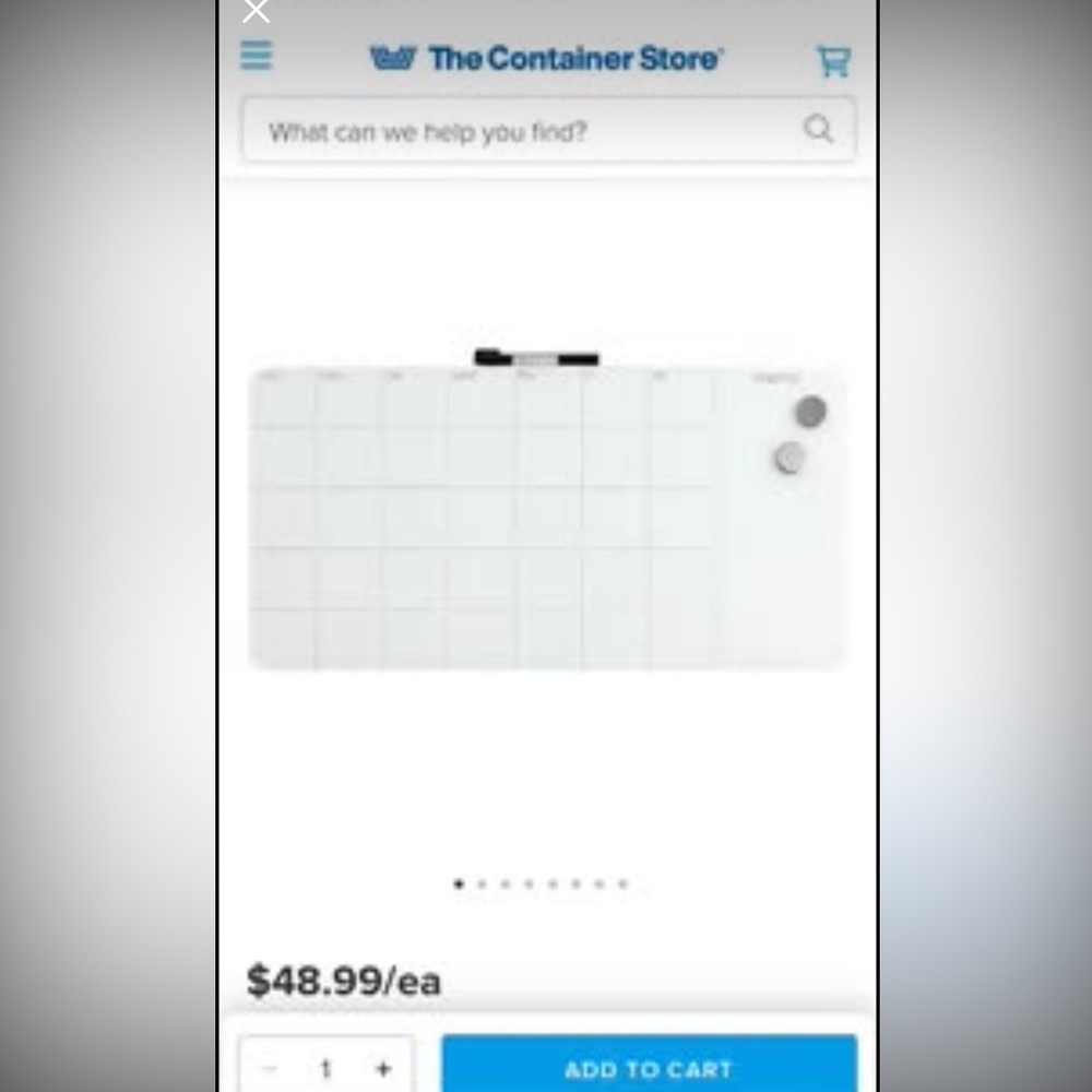 Monthly Glass Magnetic Dry Erase Board